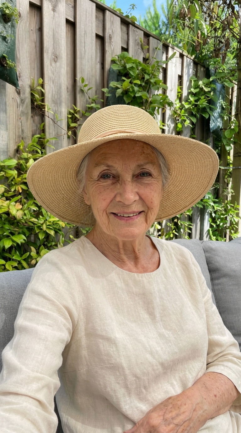 Nana Grace in her garden